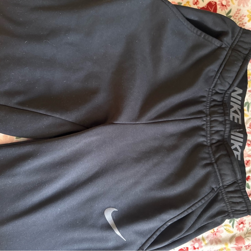 Nike Black Dri-FIT Logo Waistband Sweatpants